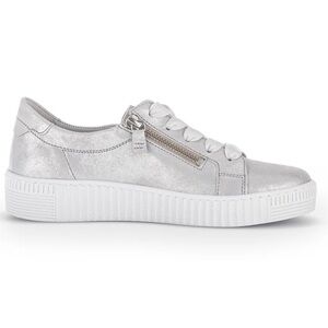 Gabor Metallic Gray/ Silver Sneakers with White Accents Size 7 New with tags